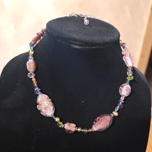 Premier Designs Multicolor Glass Beaded Necklace